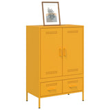 Highboard Mustard Yellow 68x39x101.5 cm Steel 843111
