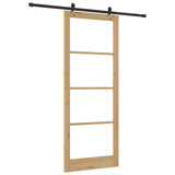 Sliding Door ORKDAL Natural and Black 93 x 232 cm 3332207
