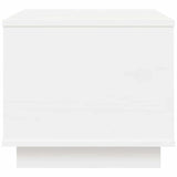 Coffee Table White 40x50x35 cm Solid Wood Pine 813411