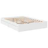 Bed Frame with Drawers without Mattress White 120x190 cm Small Double 3280699