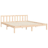 Bed Frame without Mattress Super King Size Solid Wood Pine 3192961