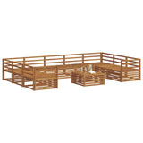 Outdoor Sofa Set 10 pcs Natural Solid Acacia Wood 3374149