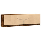 TV Cabinet with LED Smoked Oak 180x34x50 cm Engineered Wood 3307916
