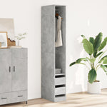 Wardrobe Concrete Grey 30x50x200 cm Engineered Wood 3307741
