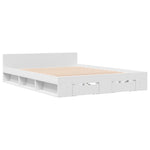 Bed Frame with Drawers without Mattress White 120x200 cm 3280755