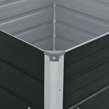 Raised Garden Bed 100x100x45 cm Galvanised Steel Anthracite 47024