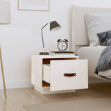 Bedside Cabinets 2 pcs White 40x34x35 cm Solid Wood Pine 818288