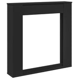 Fireplace Surround Black 100x20x100 cm Engineered Wood 854572