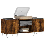 Record Cabinet Smoked Oak 121x38x48 cm Engineered Wood 831681
