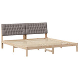 Bed Frame with Upholstered Headboard Brown 200 x 200 cm 3394381