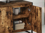 Bathroom Cabinet Smoke Oak 60 x 30 x 60 cm Engineered Wood 886488