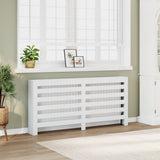 ZNTS Radiator Cover White 175x20x82 cm Engineered Wood 852708