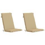 High Back Chair Cushion GEMERT 2 pcs 100% Polyester Beige 945900