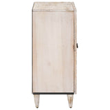 Storage Sideboard White 60 x 33.5 x 75 cm Solid Mango Wood 4018370