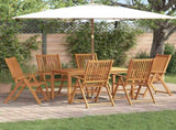 Garden Dining Set Folding 7 pcs Brown Solid Acacia Wood 3394735