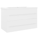 Sink Cabinet with Built-in Basin White Engineered Wood 3099050