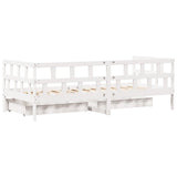 Daybed with Drawers without Mattress White 90x200 cm Solid Wood 3302084