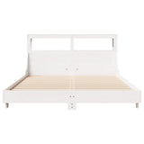 Bed Frame without Mattress White 120x200 cm Solid Wood Pine 3306424