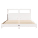 Bed Frame without Mattress White 140x190 cm Solid Wood Pine 3306433