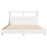 Bed Frame without Mattress White 140x190 cm Solid Wood Pine 3306433