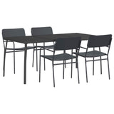 Dining Set 5 pcs Anthracite Steel 3422862
