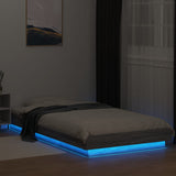 Bed Frame with LED Lights without Mattress Grey Sonoma 100x200cm 3281117