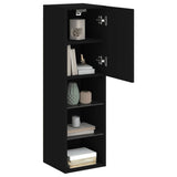 TV Cabinet with LED Lights Black 30.5x30x102 cm 837017