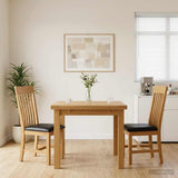 Dining Chair 2 pcs Solid Oak Wood Black 45 x 59.5 x 100 cm 42039163