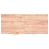 Bathroom Countertop Light Brown 140x60xcm Treated Solid Wood 3156151