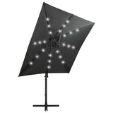 Cantilever Garden Parasol Anthracite Polyester fabric, aluminium pole 312322