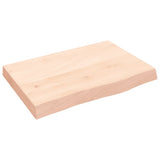 Wall Shelf 60x40x cm Untreated Solid Wood Oak 363529