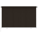 Outdoor Roller Blind 240x140 cm Brown HDPE 312974