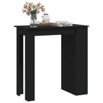 ZNTS Bar Table with Storage Rack Black 102x50x103.5 cm Engineered Wood 809468