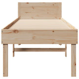 Bed Frame without Mattress 75x190 cm Small Single Solid Wood Pine 855744