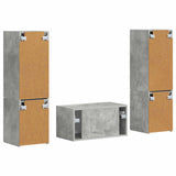 TV Cabinet Set 5 pcs Concrete Grey Engineered Wood 3409099