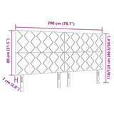 Headboard Height Adjustable Light grey 200 cm Velvet 3337958