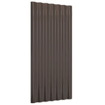 Roof Panels 36 pcs Galvanised Steel Brown 80x36 cm 319140