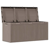 Garden Storage Box 270L Brown PP Wood Look 151232
