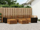 Sectional Sofa Set 7 pcs Natural Solid Acacia Wood 3384600