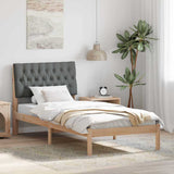 Bed Frame with Upholstered Headboard Brown 90 x 200 cm 878845