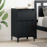Bedside Cabinet 2 pcs Black Oak 40 x 35 x 70 cm Engineered Wood 881256