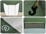 Party Tent Green 4-Person 185T Polyester with PU Coating 42017445
