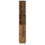 Bathroom Cabinet with Open Shelf EDE Old Wood 30 x 31 x 190 cm 895943