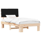 Bed Frame with Upholstered Headboard Black 100 x 200 cm 877511