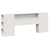 Bookcase Bed without Mattress White 200x200 cm Solid Wood Pine 3321783