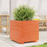 Garden Planter Wax Brown 50x50x49.5 cm Solid Wood Pine 3282516