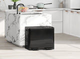 40L Dual Compartment Stainless Steel Bin, with Deodoriser Holders - Glossy Black T3398P344544