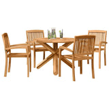 Garden Dining Set 3 pcs Brown Solid Acacia wood 3255792