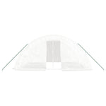 Greenhouse with Steel Frame White 20 m² 5x4x2.3 m 3188094