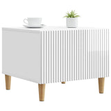Coffee Table High Gloss White 49 x 50 x 40 cm Engineered Wood 894739